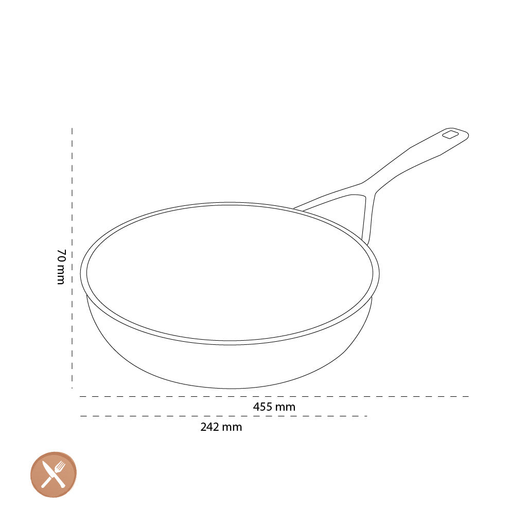 Demeyere - Alu Pro 5 Ceraforce Hoge koekenpan 24 cm