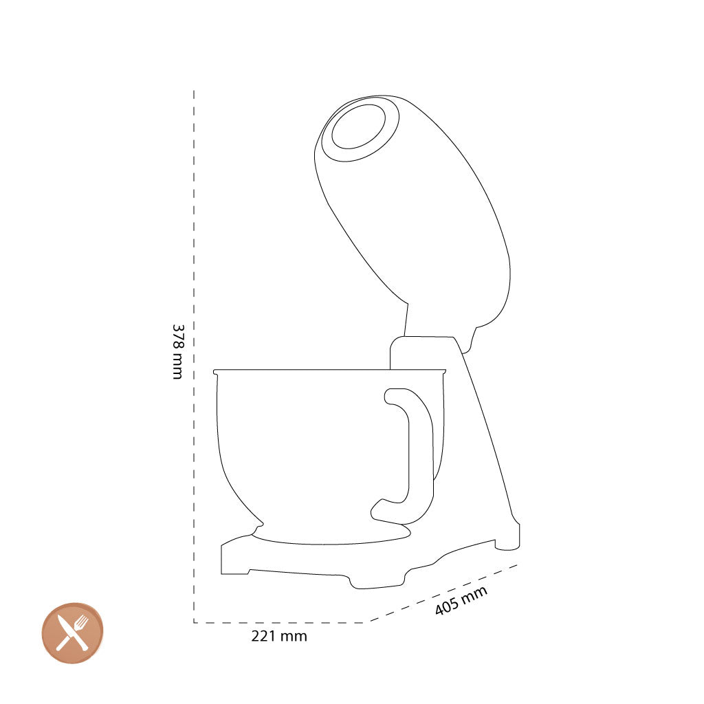 Smeg - Keukenmachine | Zwart | Jaren 50 | Keukenmachine full color