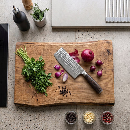 Shinrai Knives - Couteau de chef chinois Damask BR - 18 cm