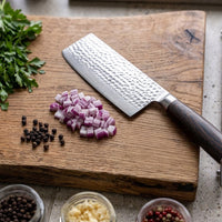 Shinrai Knives - Couteau de chef chinois Damask BR - 18 cm