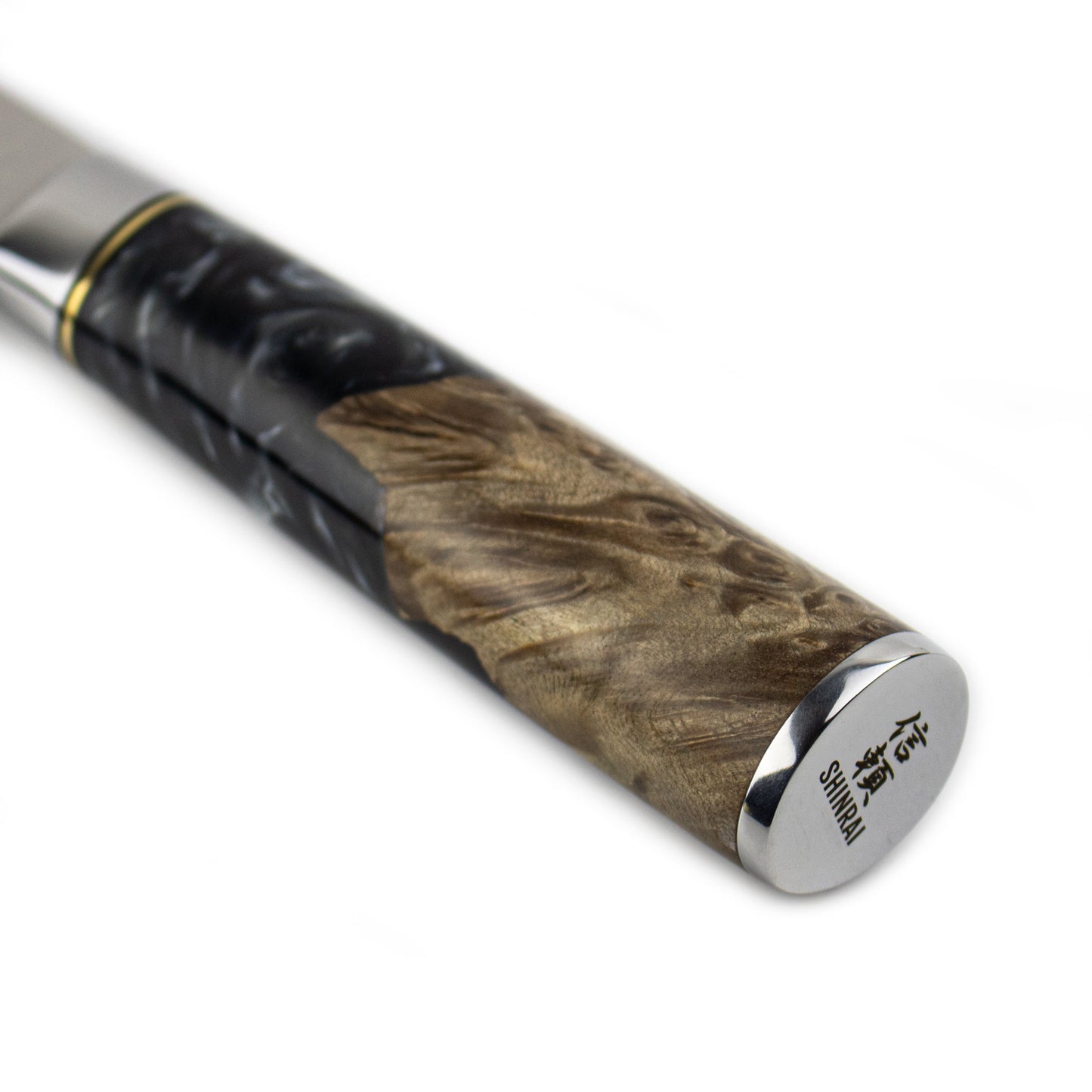 Shinrai Japon - Couteau Epoxy Onyx Damas Nakiri 18 cm