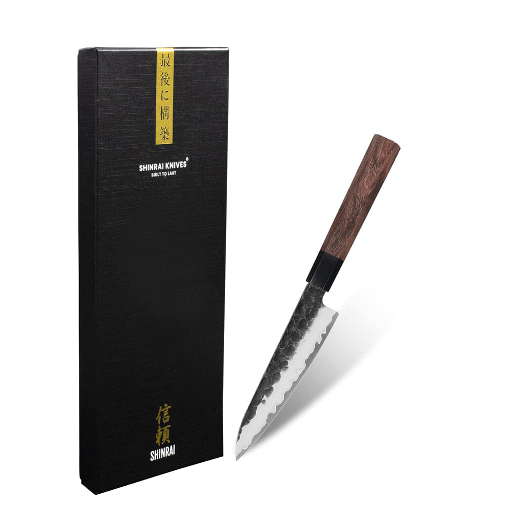 Shinrai Knives - Kurayami Damascus Officemes 13 cm