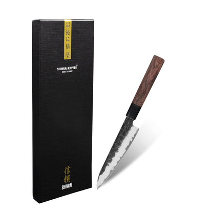 Shinrai Knives - Kurayami Damascus Officemes 13 cm