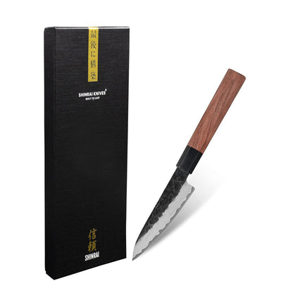 Shinrai Knives - Kurayami Damascus Schilmes 9 cm