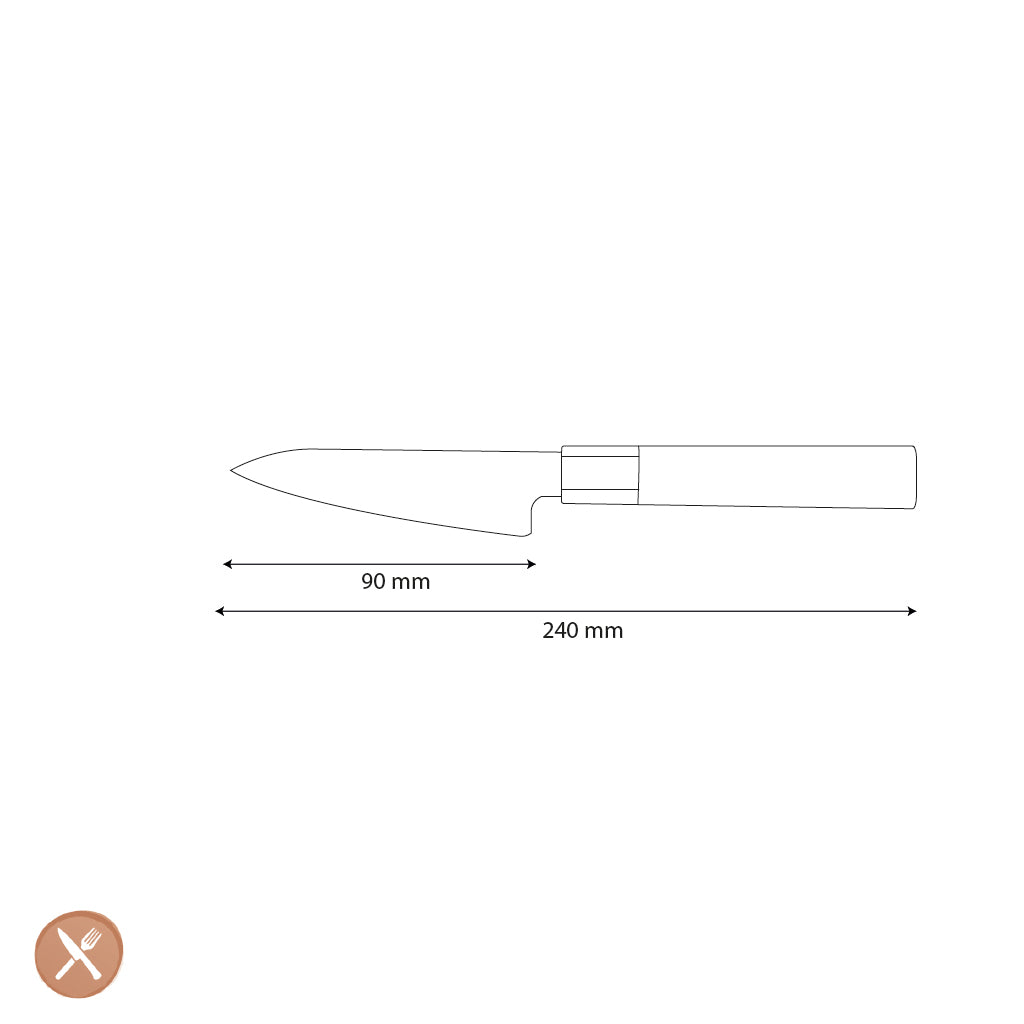 Shinrai Japon - Couteau d&#39;office Kurayami Damas 9 cm