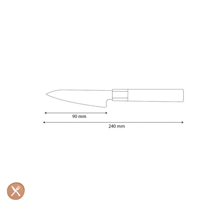 Shinrai Japon - Couteau d&#39;office Kurayami Damas 9 cm
