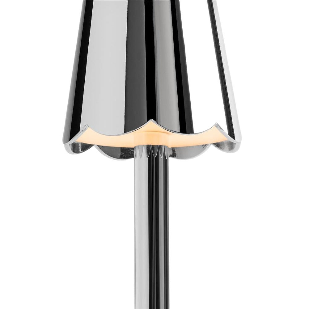 Lampe de table LED Addison Ross - Modèle Scallop - Chrome - 28 cm