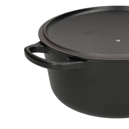 LeCreuset - Rôti- / Faitout Signature rond Noir Mat 24cm 4,2l (intérieur noir)