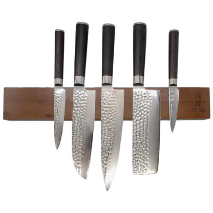 Shinrai Knives - Messenmagneet Muurstrip - Acaciahout