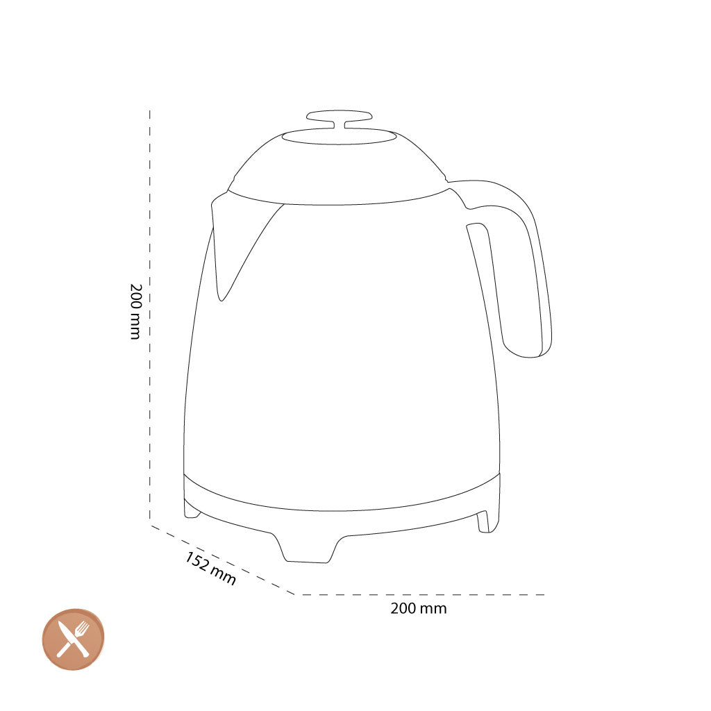 Smeg - Mini Waterkoker | Wit | Jaren 50 | Kettle Standard