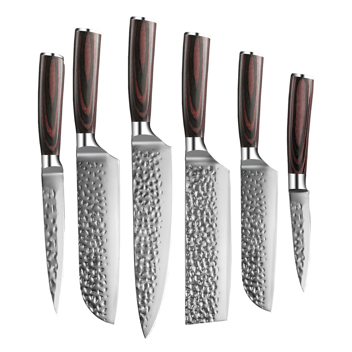 Shinrai Knives - Hammered RVS Mega Bundel - All you need