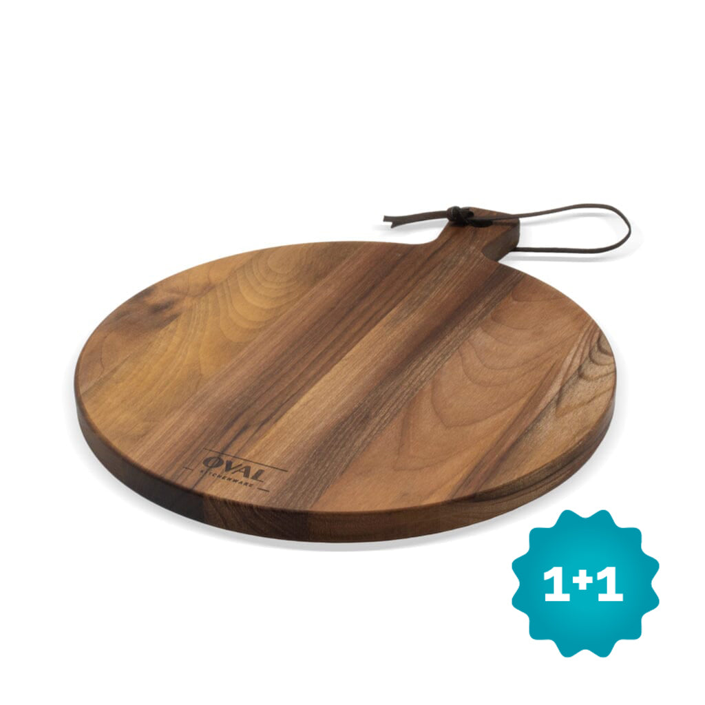 OVAL - Pure Walnut Wood Serveerplank rond Ø 30 x 1,8 cm