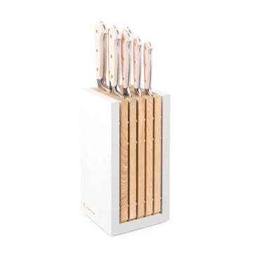 Wusthof - Classic Colour 7-delige messenset met blok Pink Himalayan Salt