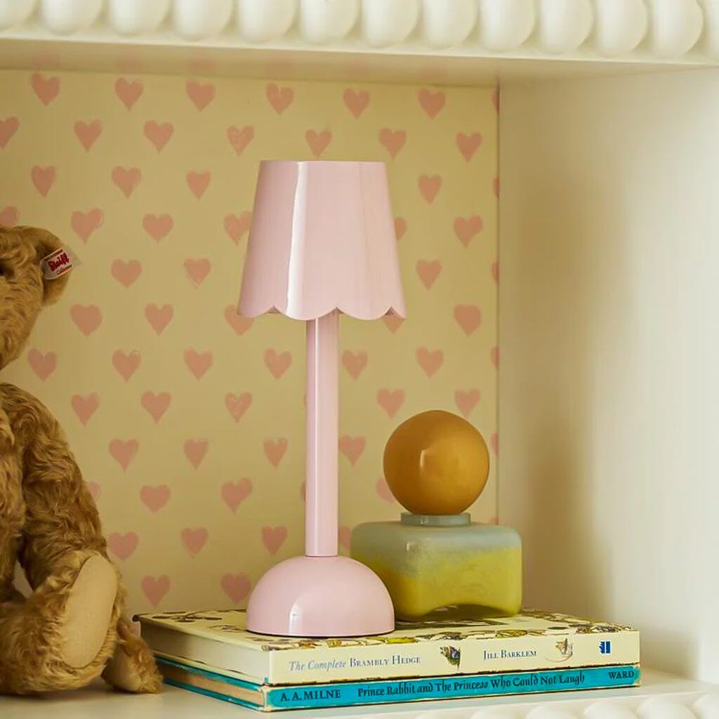 Lampe de table LED Addison Ross - Coquille festonnée - Rose - 28 cm