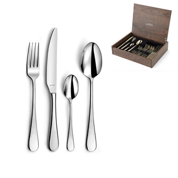Amefa - Venus - Coffret de couverts 24 pièces pour 6 personnes, finition brillante argentée