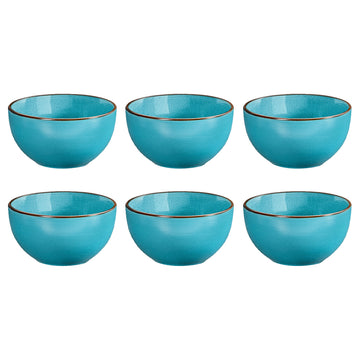 Medard de Noblat - Feeling Turquoise Ontbijtkom 13 cm (set van 6)