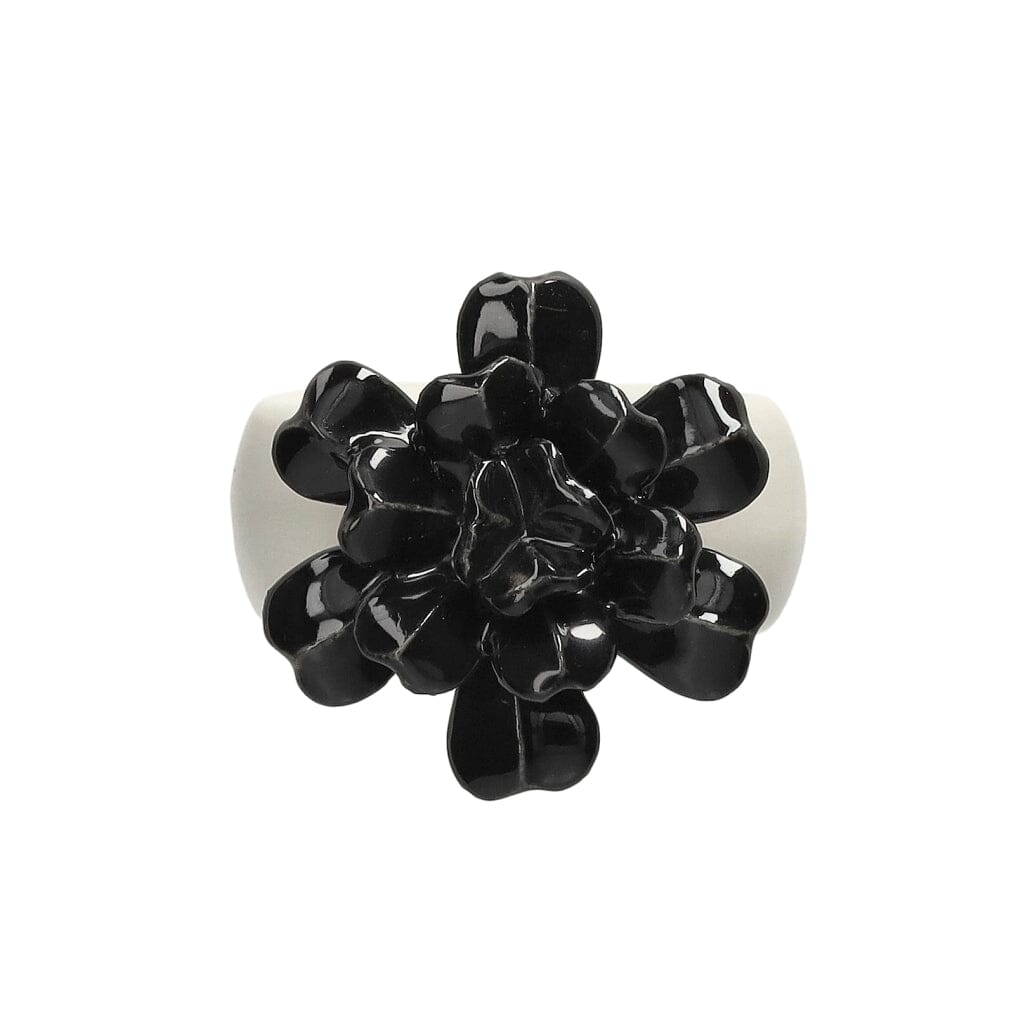 BYON - Rond de serviette Nénuphar - Ronds de serviette noirs BYON