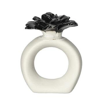 BYON - Rond de serviette Nénuphar - Ronds de serviette noirs BYON
