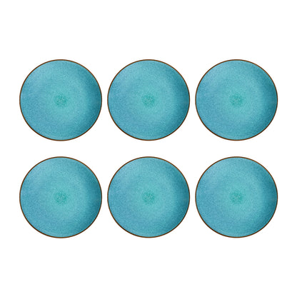 Médard de Noblat - Assiette à dessert Feeling Turquoise 21 cm (lot de 6)