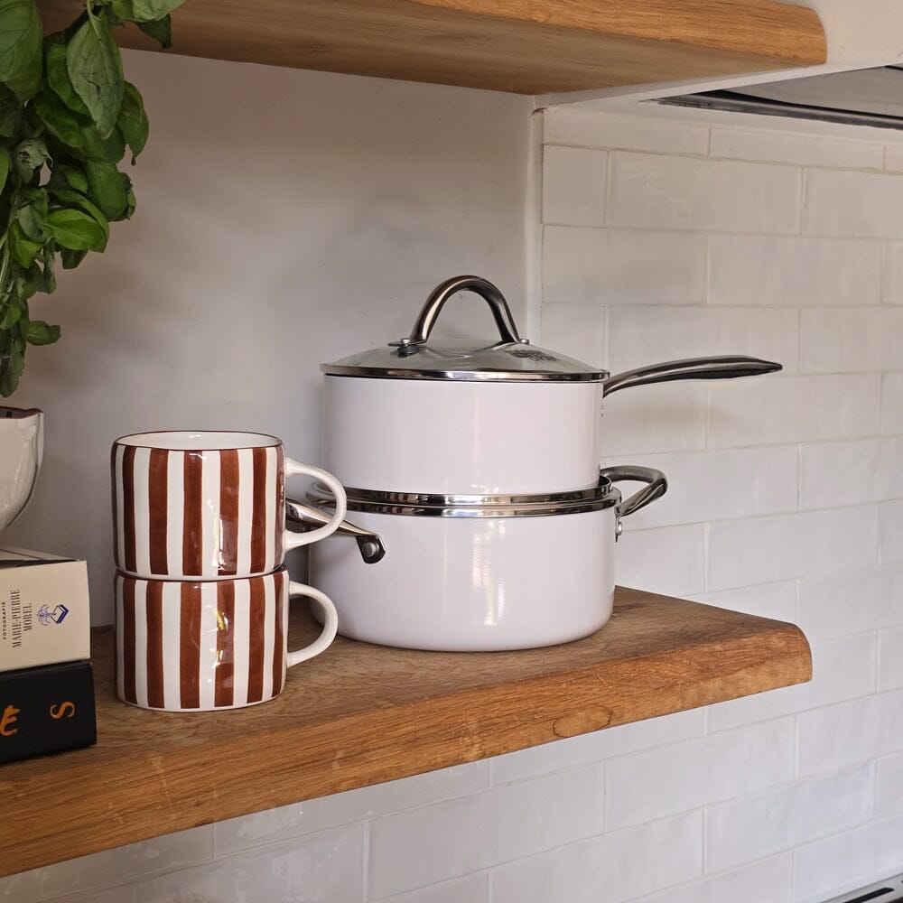 Cook & Pan - Honey Go Ivory Kookpot 20 cm met glazen deksel Cook & Pan 