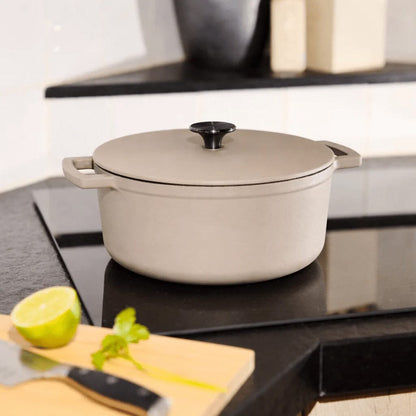 Poêle à frire en fonte Cook &amp; Pan - Taupe of Mind 28 cm - 6,5 litres