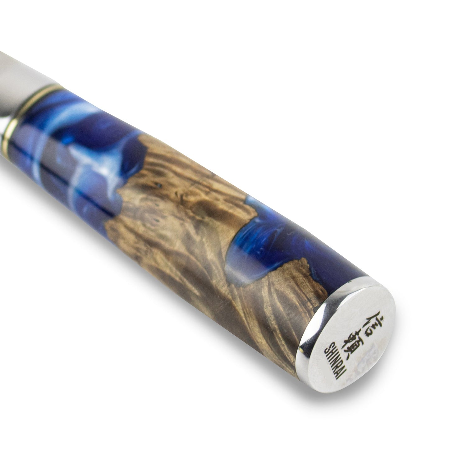 Shinrai Knives - Epoxy Sapphire 6-delige Damascus Messenset