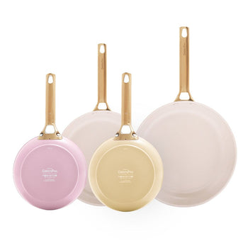 GreenPan - Ensemble de 4 poêles à frire Padova Blush/Sunshine Yellow 20/26/28 cm GreenPan