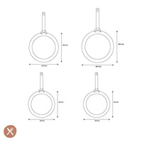 GreenPan - Padova Smokey Blue/Mint Green 4-delige Koekenpannenset 20/26/28 cm Pannenset GreenPan 