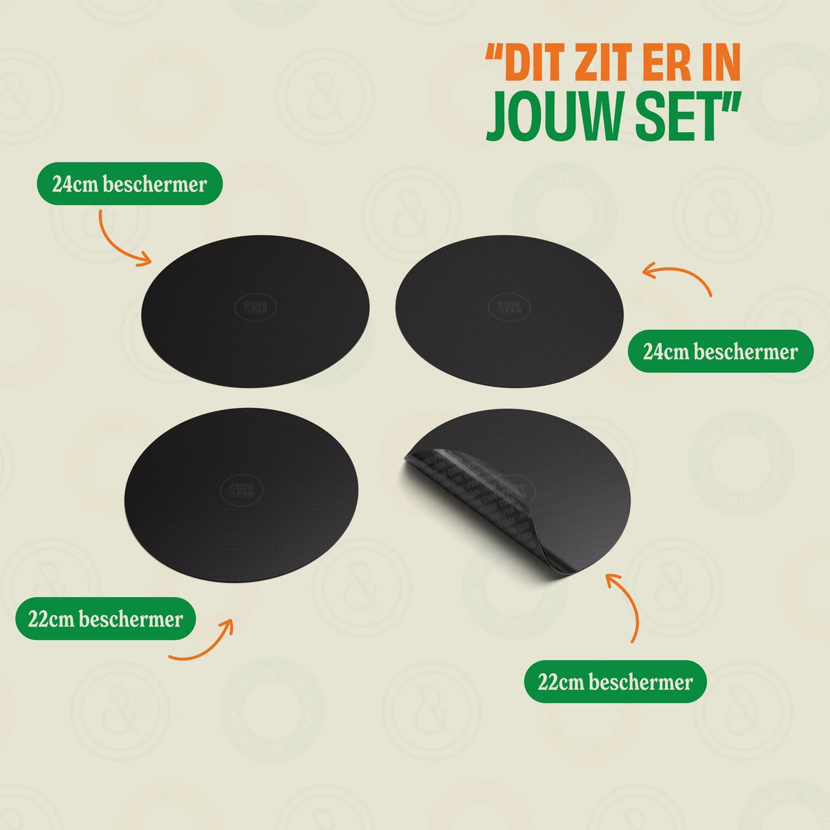 Cook & Pan - Signature Inductiebeschermer set - 4 Pack
