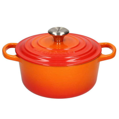 LeCreuset - Rôti- / Faitout Signature rond Orange-rouge 24cm 4.2l