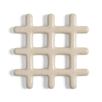 &amp;Klevering - Dessous de Verre - Grille - Dessous de Verre Beige &amp;Klevering