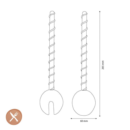 &Klevering - Saladebestek Sling - Roze Slabestek &Klevering 