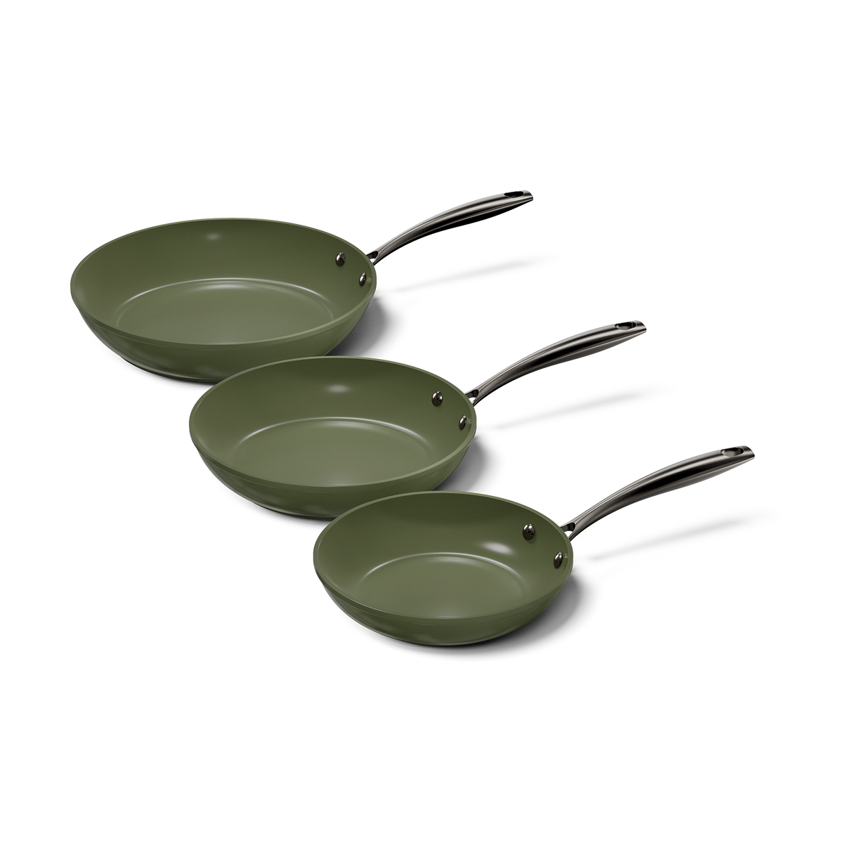 Cook & Pan Dark Olive Koekenpannenset 3-delig
