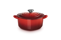 Le Creuset - Braadpan "Hart" in Geëmailleerd Gietijzer met RVS Hartjesknop Braadpan Le Creuset 