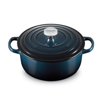Poêle ronde Le Creuset en fonte émaillée - Nuit - 24 cm