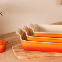 Le Creuset - Heritage Ovenschaal rechthoekig Oranjerood 19 x 14 cm Ovenschaal Le Creuset 