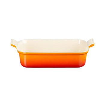 Plat à four rectangulaire Heritage Le Creuset, orange-rouge, 26 x 19 cm