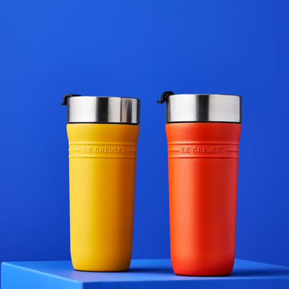 Le Creuset - On The Go Thermosbeker 0,35L Oranjerood Thermosfles Le Creuset 