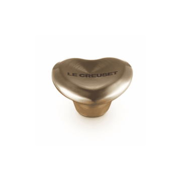Le Creuset - RVS Knop - Hart - Licht Goud - 5 cm Le Creuset 