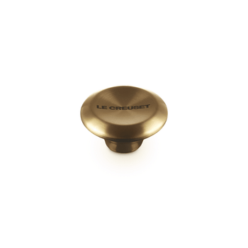 Bouton Le Creuset en acier inoxydable - Rond - Doré - 5 cm