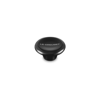 Bouton Le Creuset en acier inoxydable, rond, nickel noir, 5 cm
