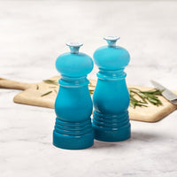 Le Creuset - Set van 2 Kleine Molens Caribbean Blue 11cm Peper- en Zoutmolen set Le Creuset 