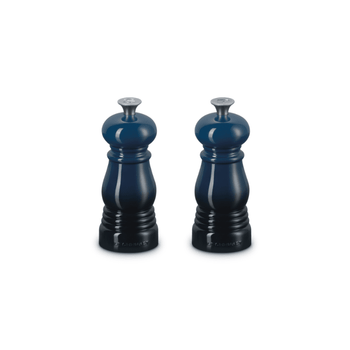 Le Creuset - Lot de 2 petits moulins Nuit 11 cm, moulin à poivre et à sel Le Creuset