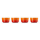 Le Creuset - Coffret de 4 mini ramequins orange-rouge 7,8 cm 0,1 l