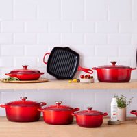 Le Creuset - Signature Campagnard Braadpan Kersenrood 30 cm Braadpan Le Creuset 