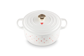 Le Creuset - Stoofpan Rond met Hartmotief in Geëmailleerd Gietijzer Braadpan Le Creuset 