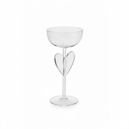 Lepelclub - Chamapgne Coupe - Hart - Transparant Champagne glazen LepelClub 