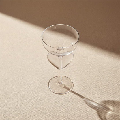Lepelclub - Chamapgne Coupe - Hart - Transparant Champagne glazen LepelClub 