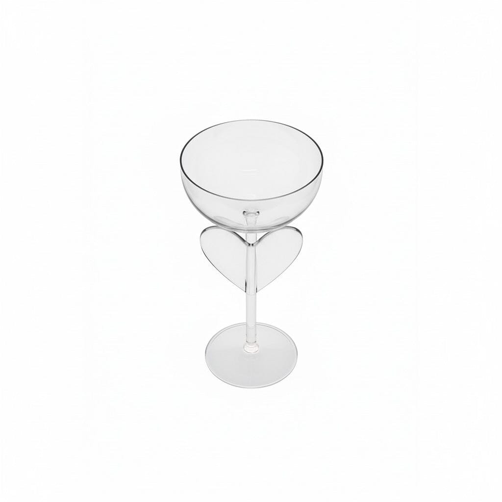 Lepelclub - Chamapgne Coupe - Hart - Transparant Champagne glazen LepelClub 