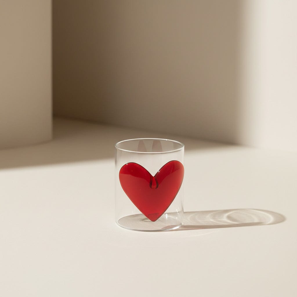 Lepelclub - Glas Hart - Rood Drinkglazen LepelClub 